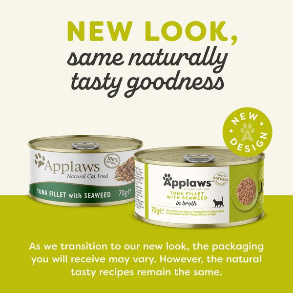 Applaws Cat Food Tuna Fillet with Seaweed in Broth 70g