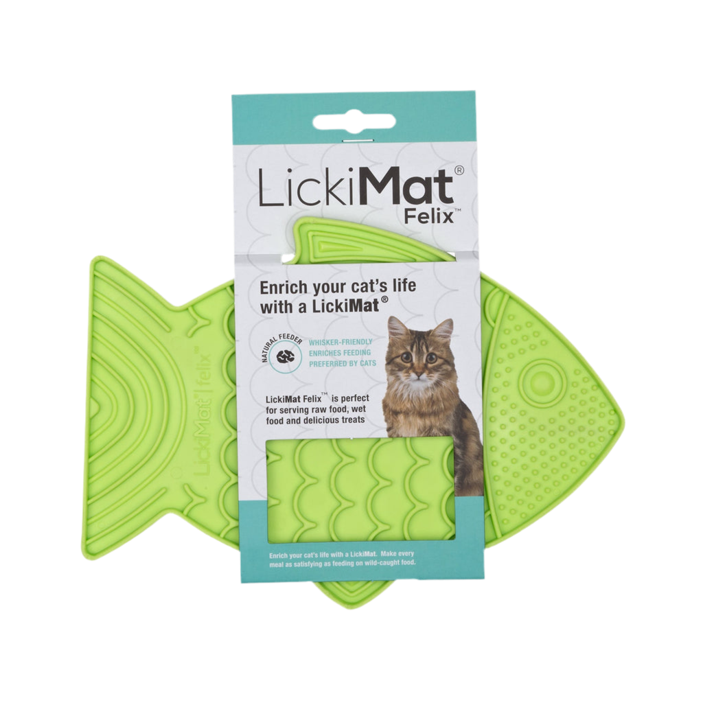 LickiMat Felix Green Cat 22cm