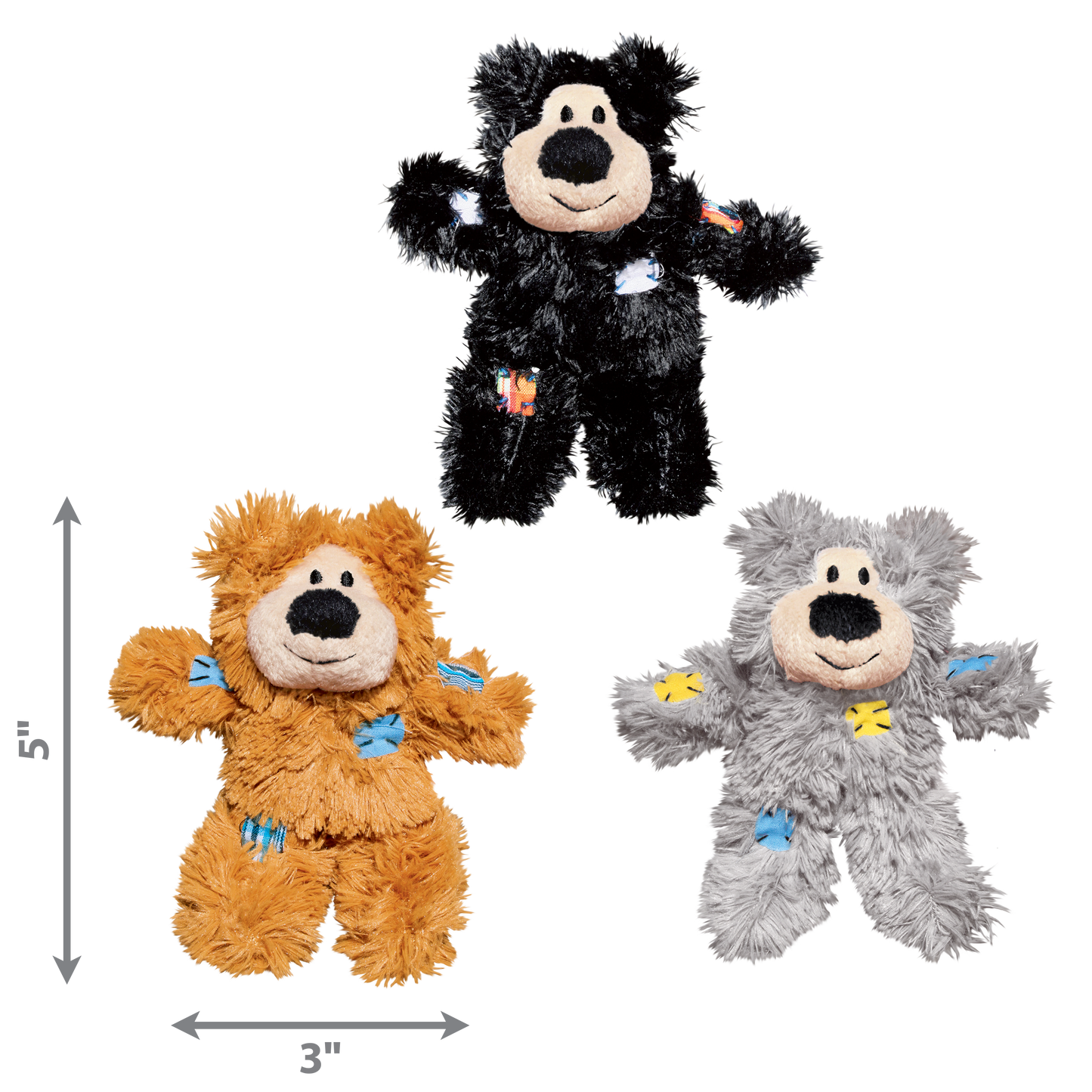 KONG Cat Softies Patchwork Bear