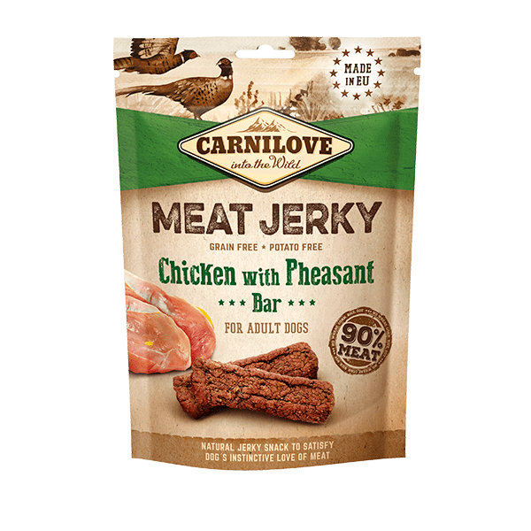 Carnilove Jerky Chicken with Pheasant Bar Treats 100g
