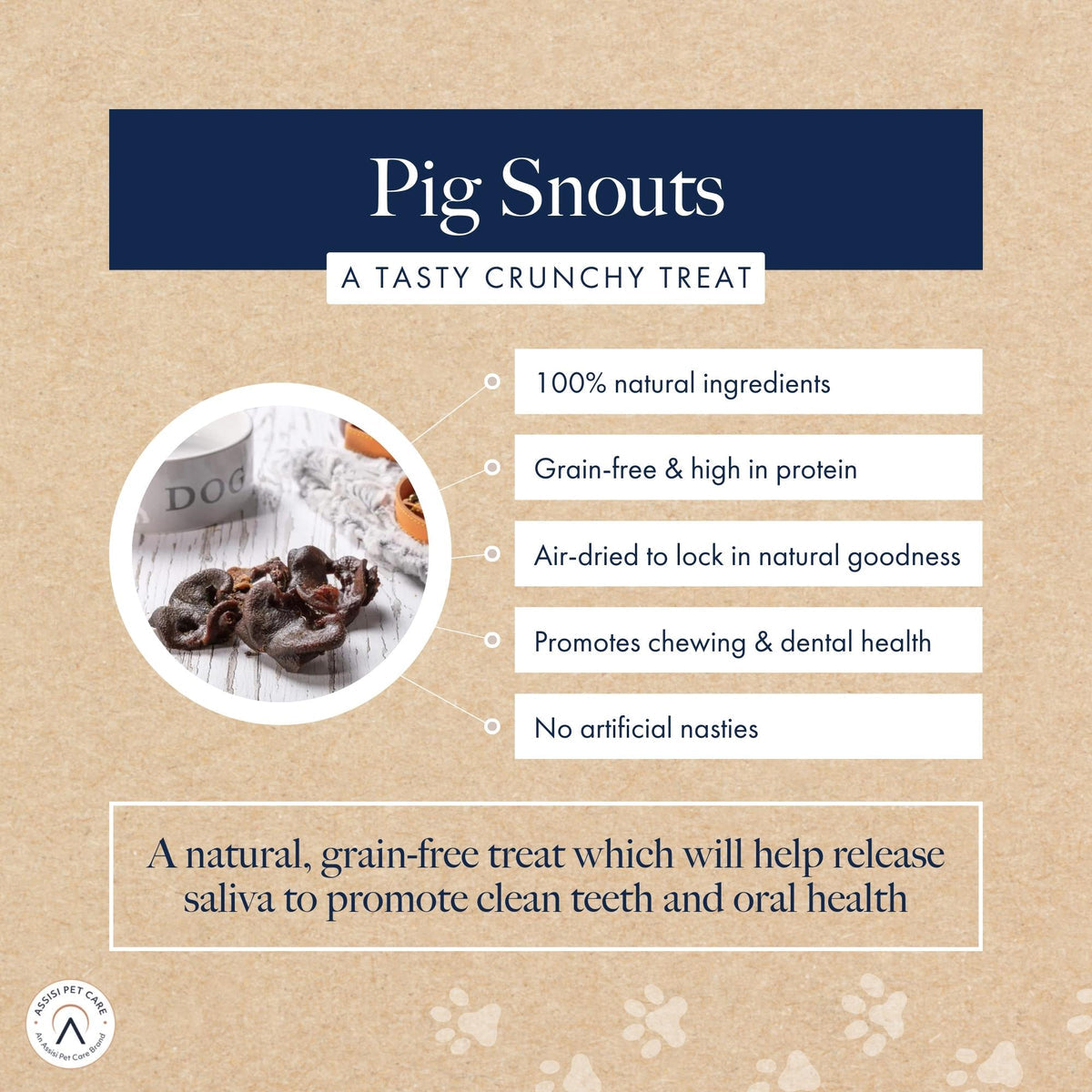 Hollings 100% Natural Pig Snouts 120g