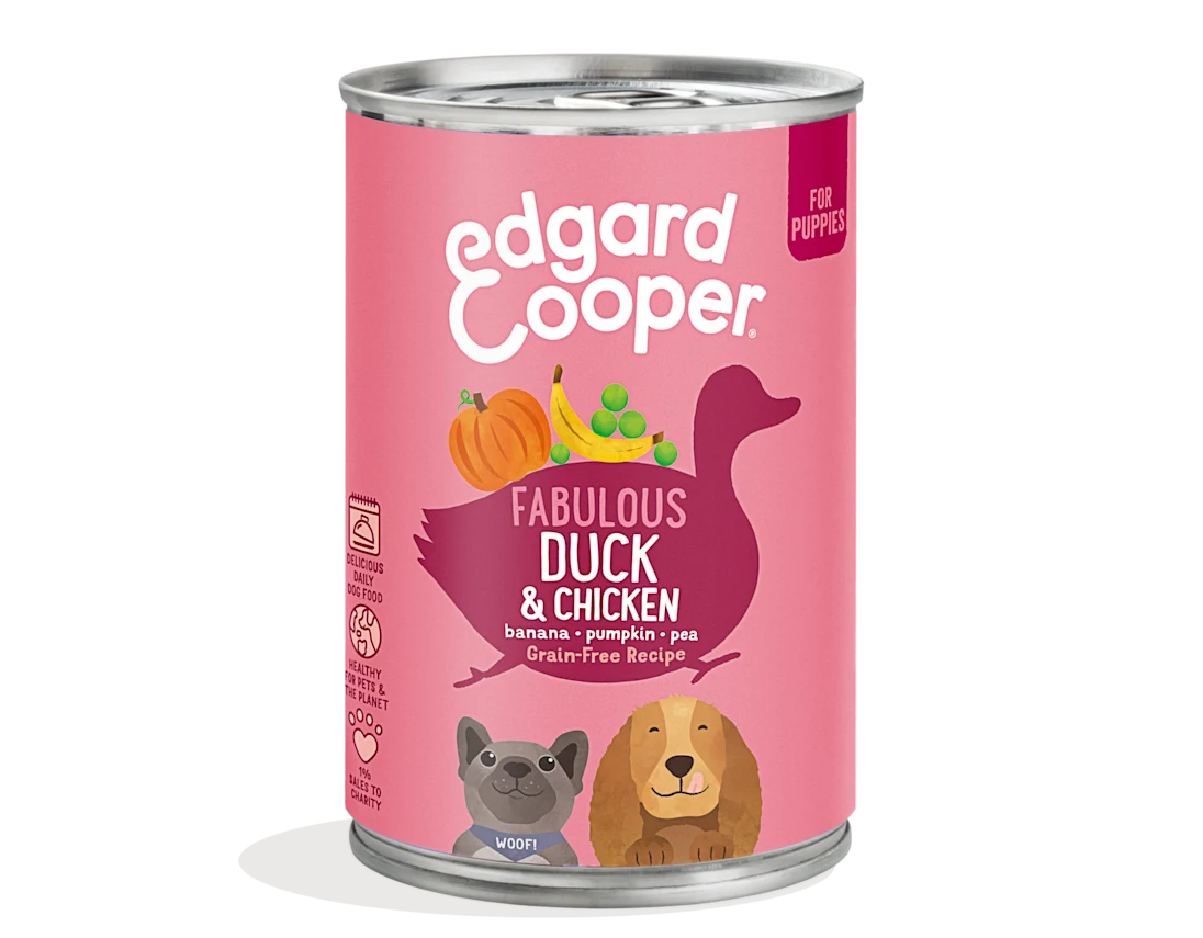 Edgard & Cooper Wet Tin for Puppies in Duck & Chicken 400g