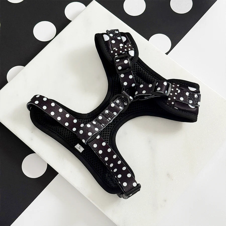 Satin Polka Dot Adjustable Neck Harness
