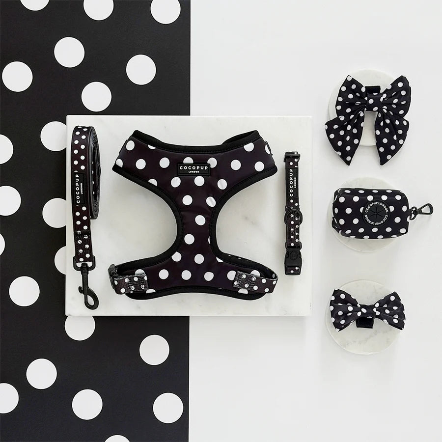 Satin Polka Dot Adjustable Neck Harness