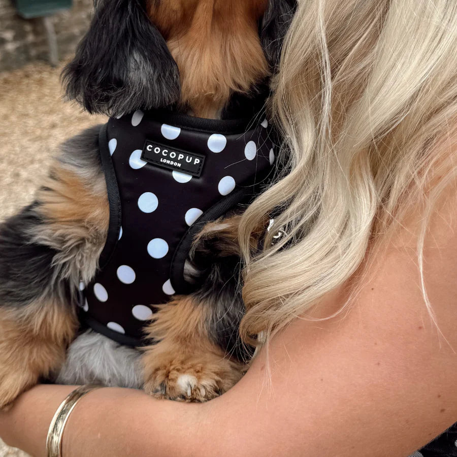 Satin Polka Dot Adjustable Neck Harness