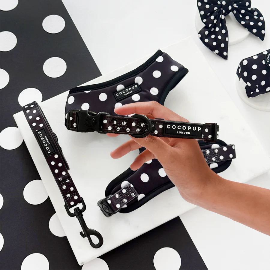 Satin Polka Dot Collar