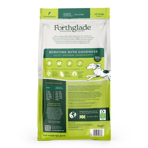 Forthglade Lightly Baked Dry Grain Free Lamb