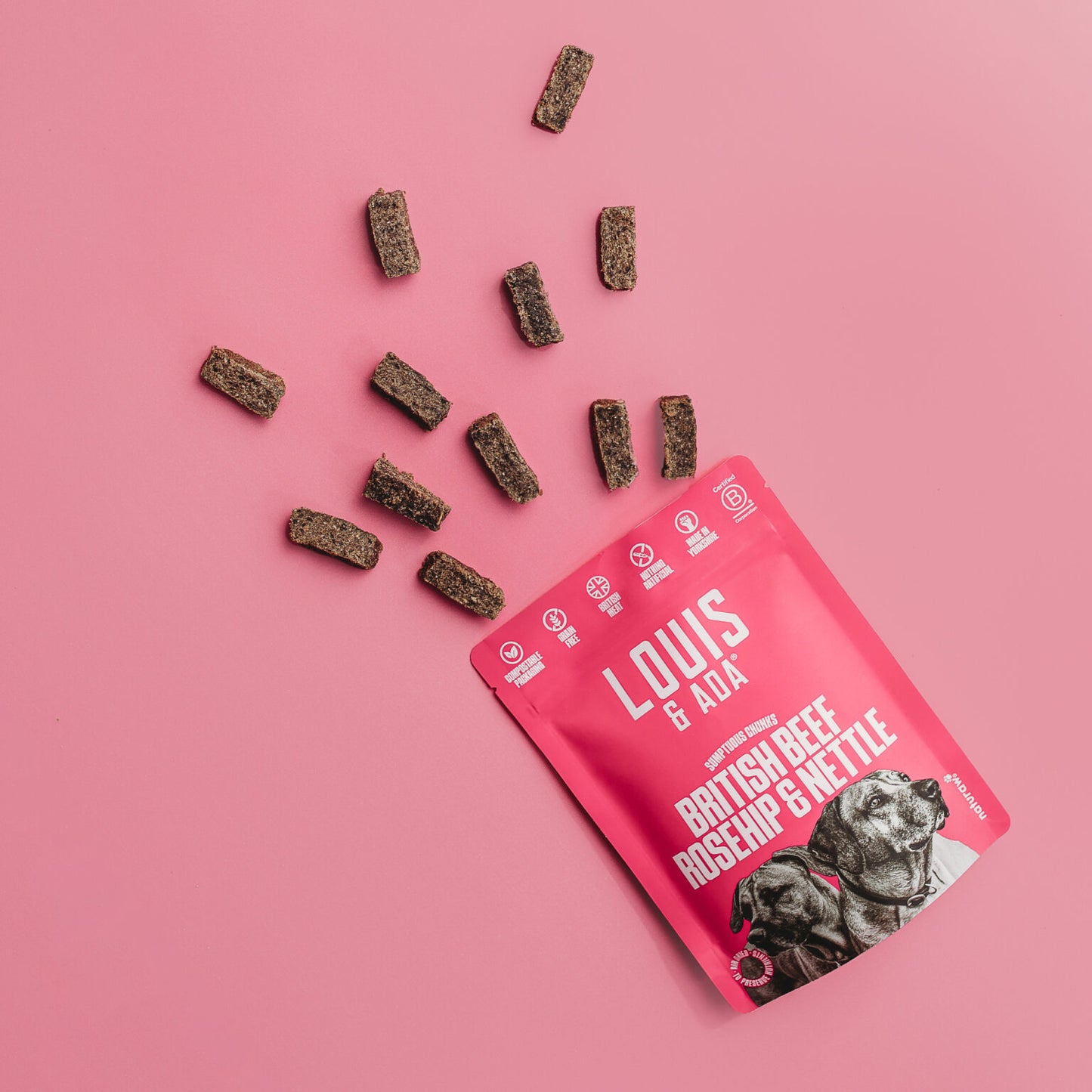 Louis & Ada Beef, Rosehip & Nettle Treats 90g