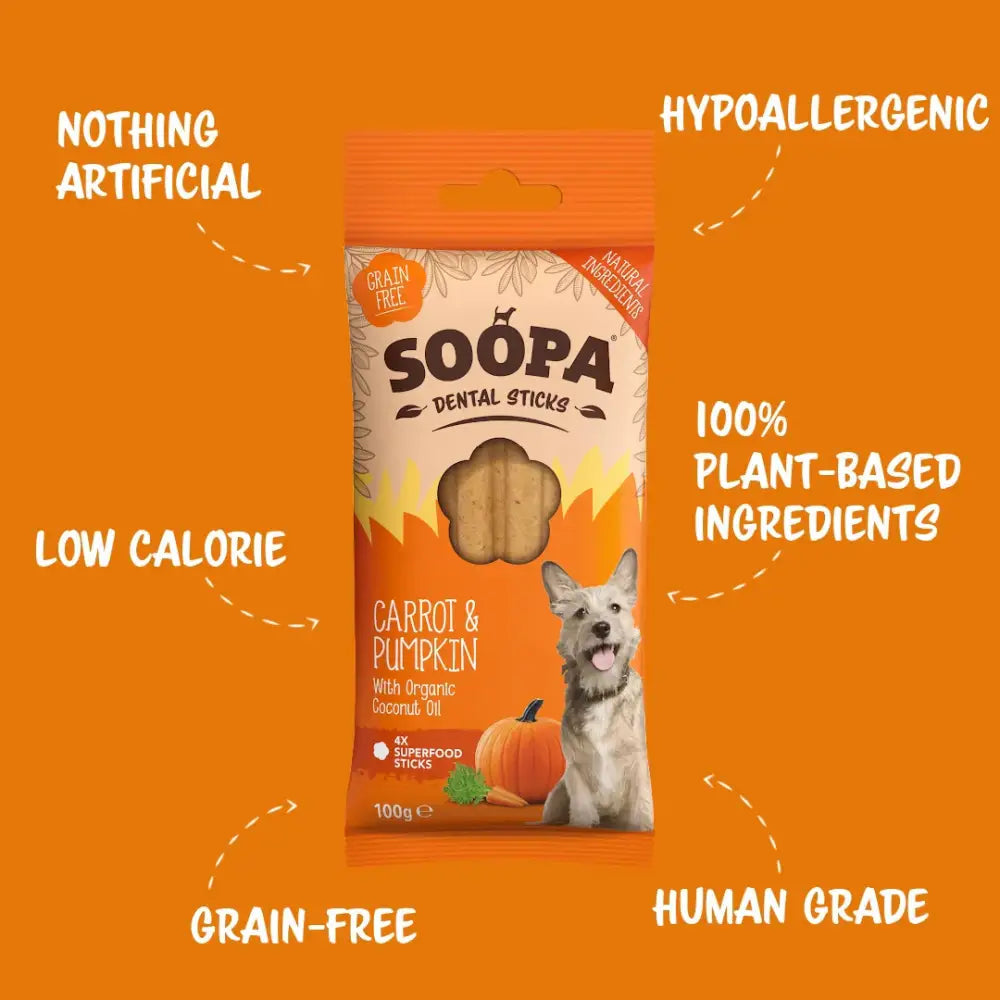 Soopa Carrot & Pumpkin Dental Sticks 100g