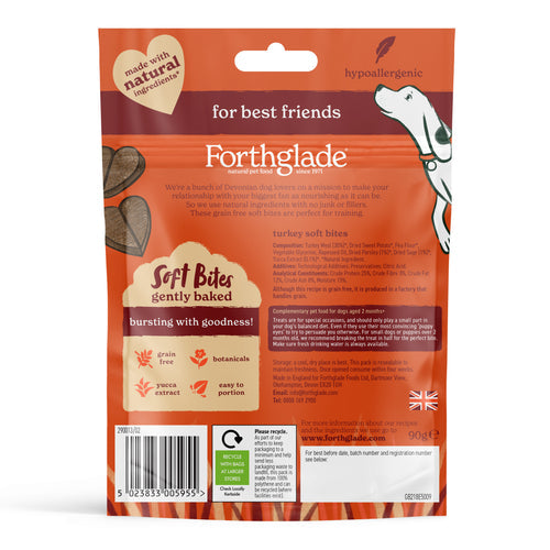 Forthglade Soft Bites Turkey Dog Treats 90g