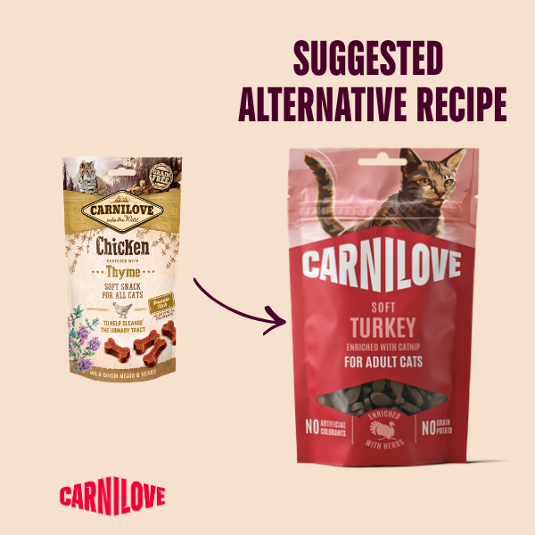 Turkey enriched with Catnip Soft Cat Treats 50g