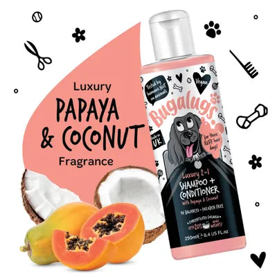 Bugalugs Papaya & Coconut 2in1 Shampoo & Conditioner 250ml
