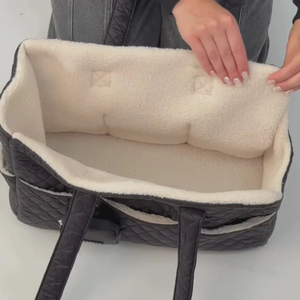 Quilted Black Dog Carrier