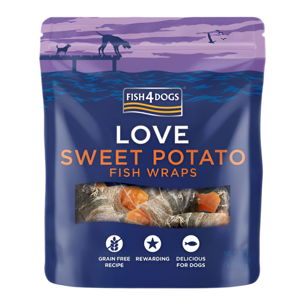 Fish4Dogs Love Sweet Potato Fish Wraps 100g
