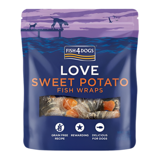 Fish4Dogs Love Sweet Potato Fish Wraps 100g