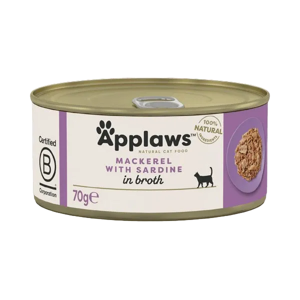 Applaws Cat Food Mackerel With Sardine in Broth 70g