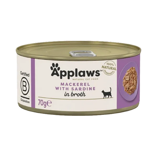 Applaws Cat Food Mackerel With Sardine in Broth 70g