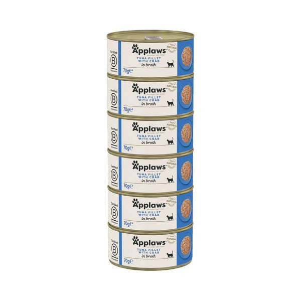 Applaws Cat Food Tuna Fillet with Crab in Broth 70g