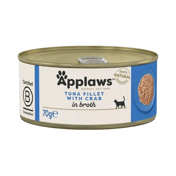 Applaws Cat Food Tuna Fillet with Crab in Broth 70g