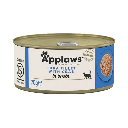 Applaws Cat Food Tuna Fillet with Crab in Broth 70g
