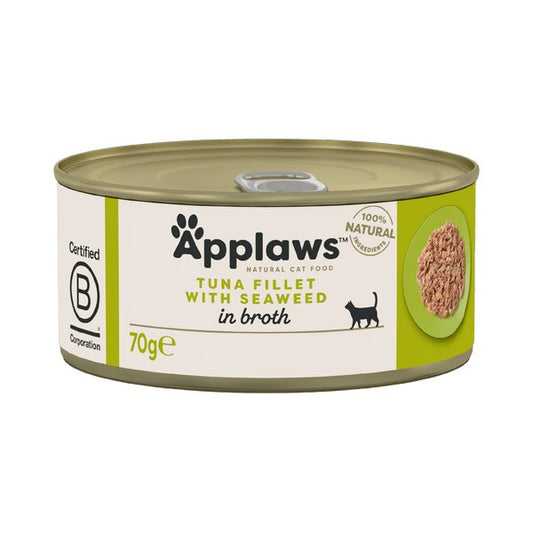 Applaws Cat Food Tuna Fillet with Seaweed in Broth 70g