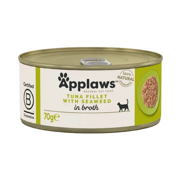 Applaws Cat Food Tuna Fillet with Seaweed in Broth 70g