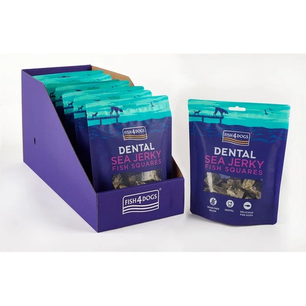 Fish4Dogs Dental Sea Jerky Fish Squares 115g