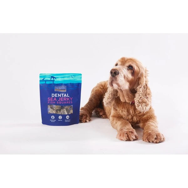 Fish4Dogs Dental Sea Jerky Fish Squares 115g