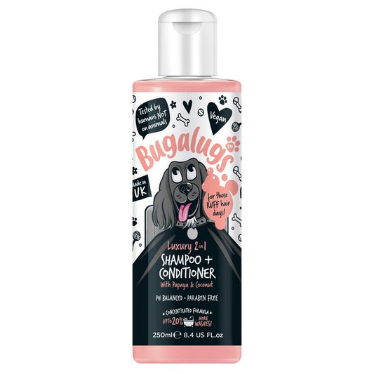 Bugalugs Papaya & Coconut 2in1 Shampoo & Conditioner 250ml