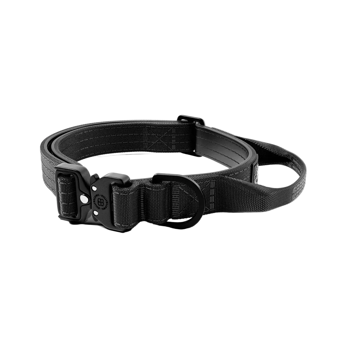 2.5cm Lighter Combat® Collar | Handle & Rated Clip - Black x Black