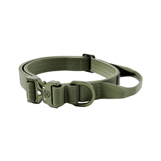 2.5cm Lighter Combat® Collar | Handle & Rated Clip - Khaki x Khaki