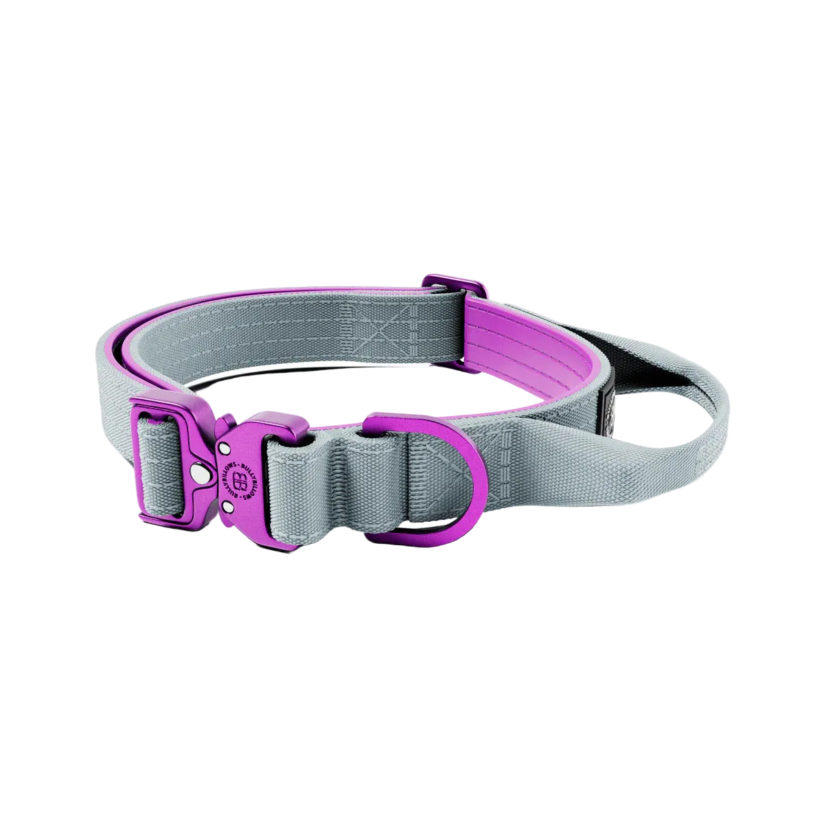 2.5cm Lighter Combat® Collar | Handle & Rated Clip - Purple x Grey