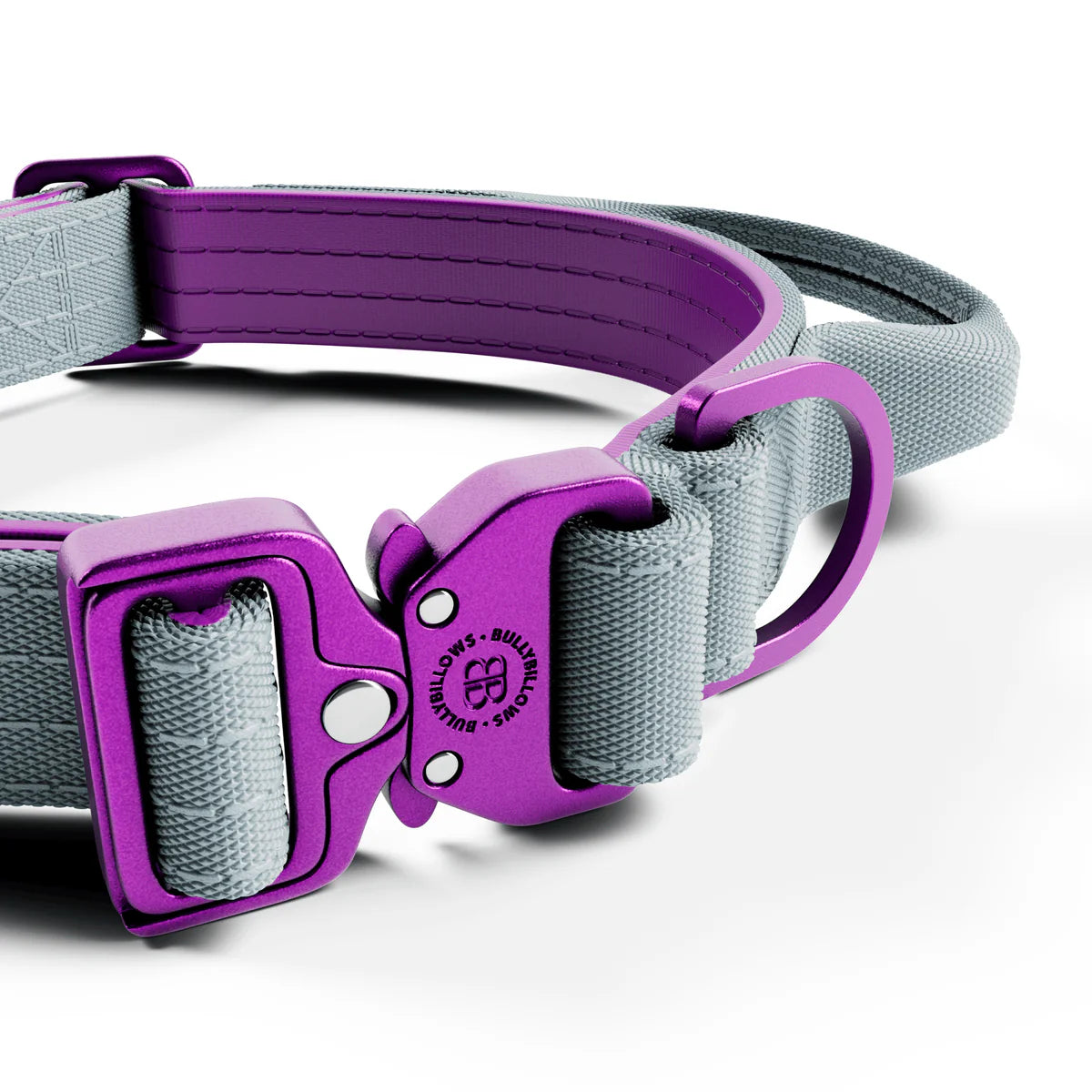 2.5cm Lighter Combat® Collar | Handle & Rated Clip - Purple x Grey