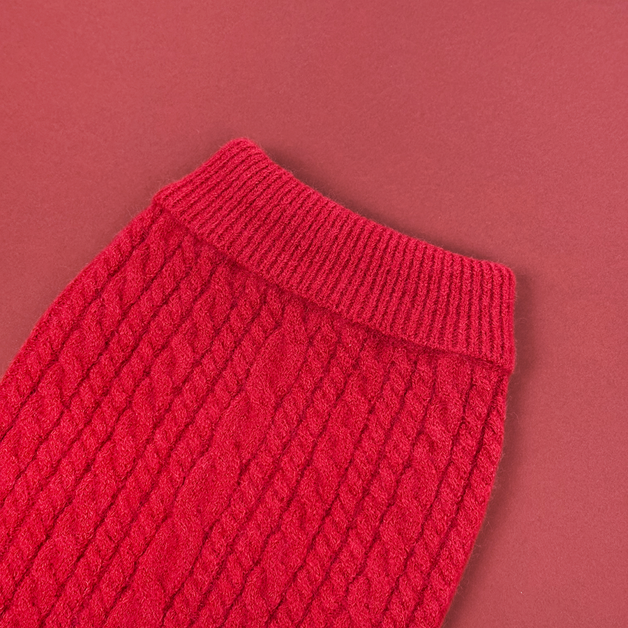 Cocopup Cable Knit Jumper Mulled Wine