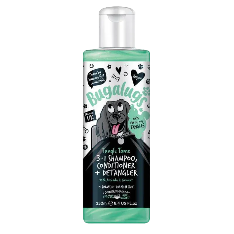 Bugalugs 3in1 Tangle Tame Shampoo, Conditioner & Detangler with Avocado & Coconut) 250ml