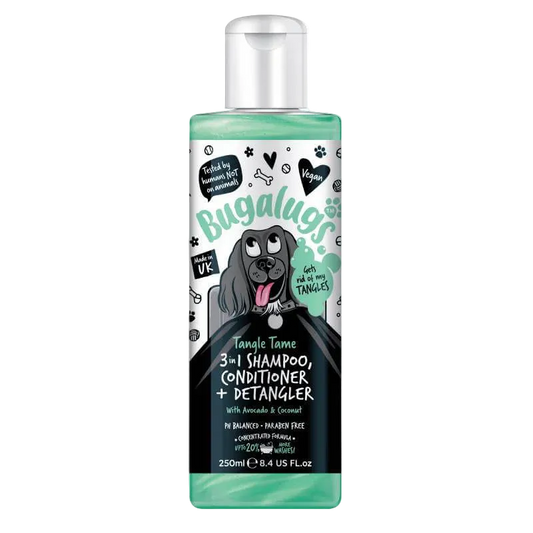 Bugalugs 3in1 Tangle Tame Shampoo, Conditioner & Detangler with Avocado & Coconut) 250ml