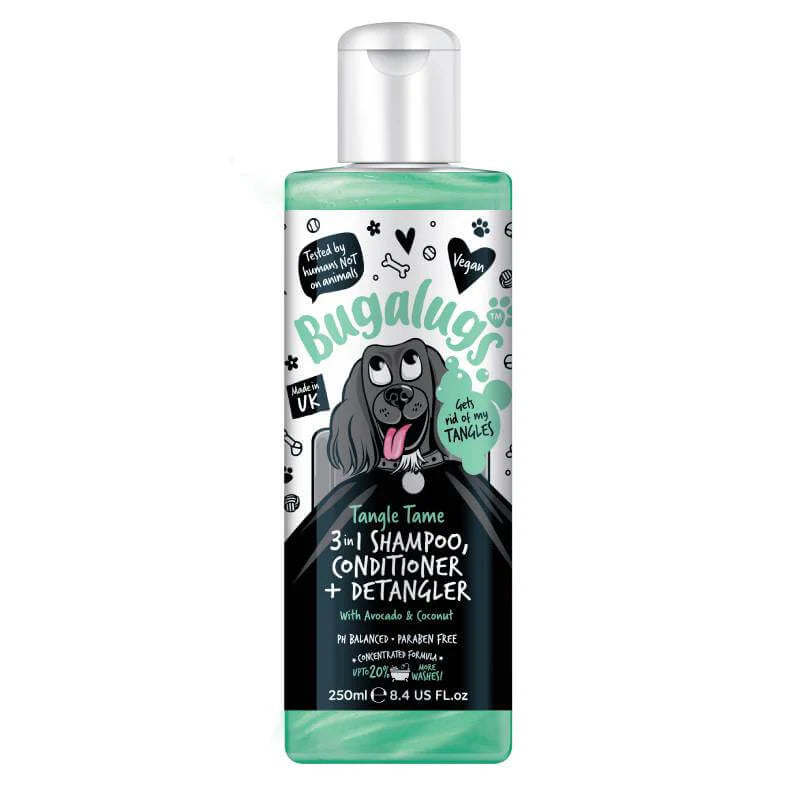 Bugalugs 3in1 Tangle Tame Shampoo, Conditioner & Detangler with Avocado & Coconut) 250ml
