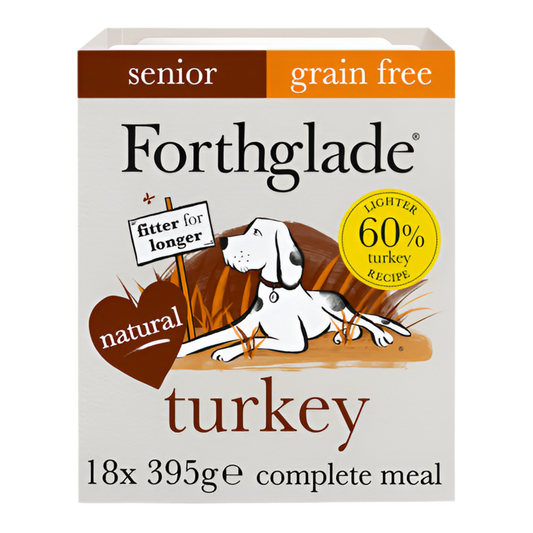 Forthglade Grain Free Turkey, Butternut Squash & Vegetables Complete Senior Wet Dog Food 395g