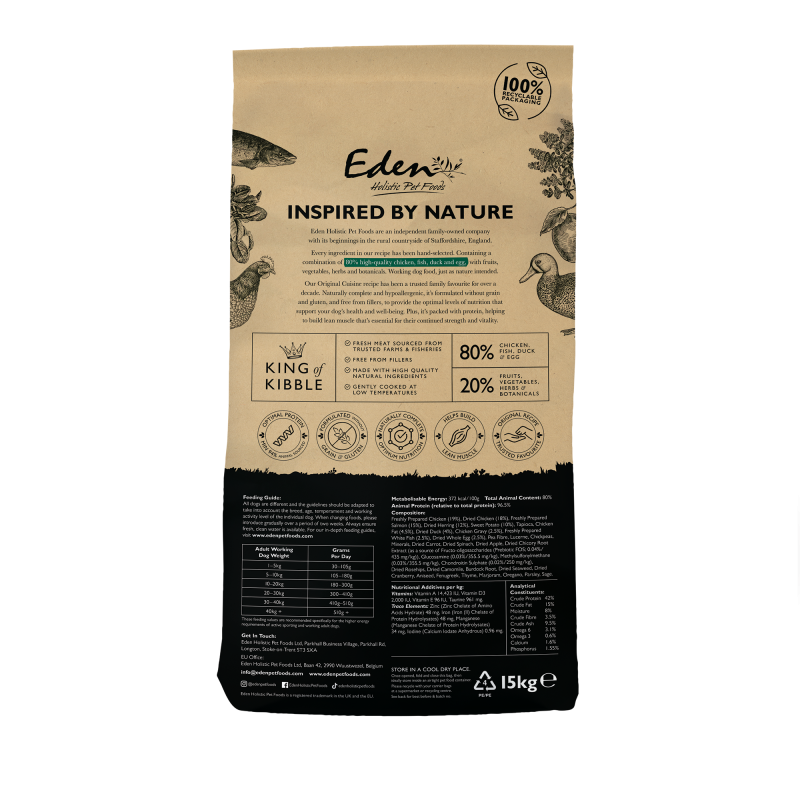 Original Cuisine 80/20 Sporting & Working Dog Food 15kg