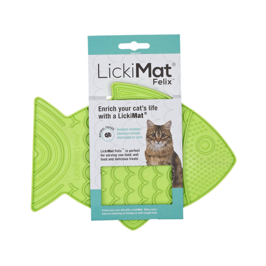 LickiMat Felix Green Cat 22cm