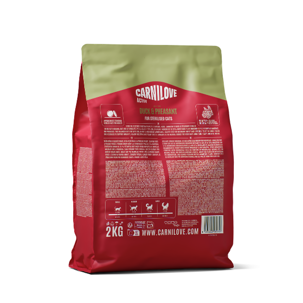 Carnilove Active Duck & Pheasant Cat Food for Sterilised Adult Cats