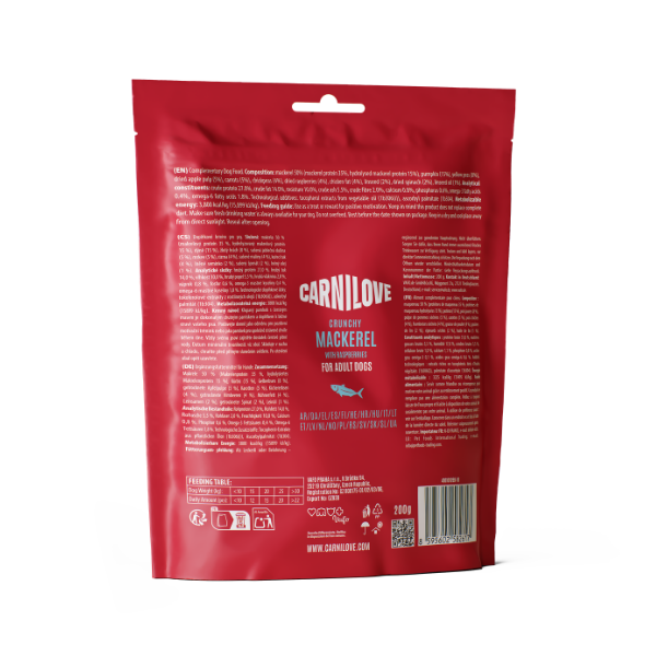 Carnilove Mackerel with Raspberries Crunchy Treats 200g
