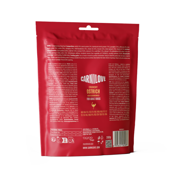 Carnilove Ostrich with Blackberries Crunchy Treats 200g