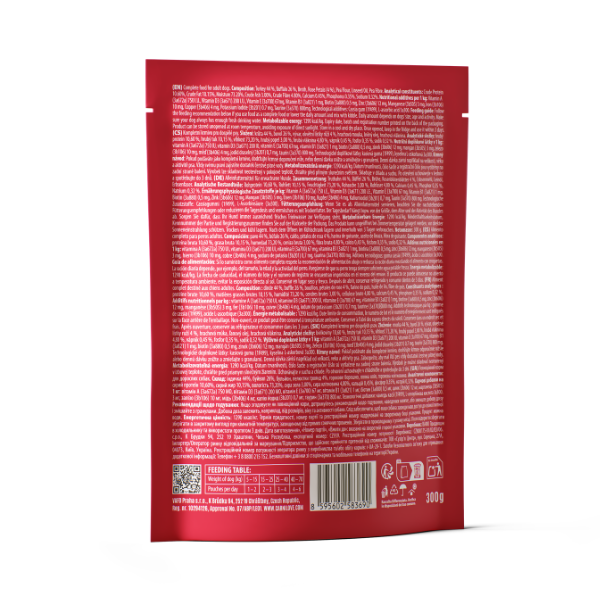 Turkey & Buffalo with Rose Petals Dog Food Pouch 300g
