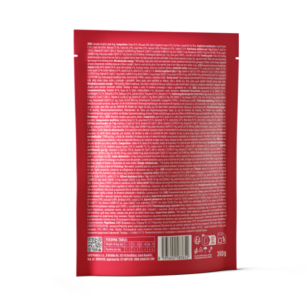 Turkey & Pheasant with Raspberry Leaves Paté Dog Food Pouch 300g