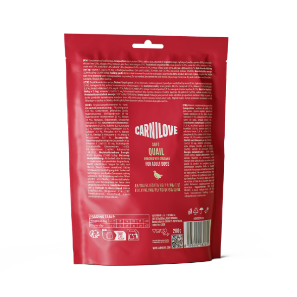 Carnilove Quail with Oregano Soft Treats 200g