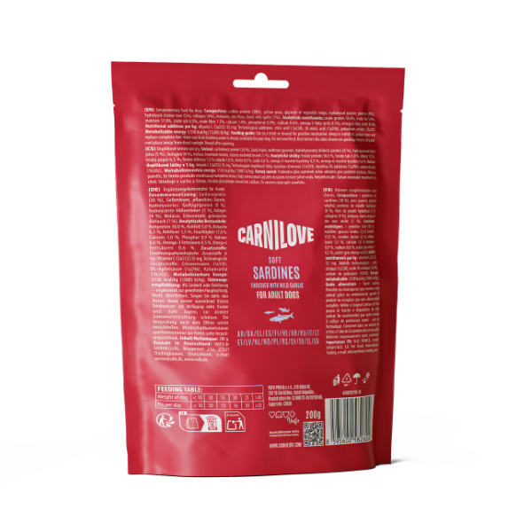 Sardines enriched with Wild garlic Soft Dog Treats 200g