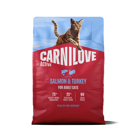 Active Salmon & Turkey Cat Food for Adult Cats