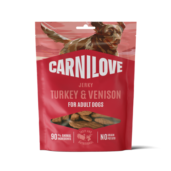 Carnilove Jerky Turkey & Venison Dog Treat 100g