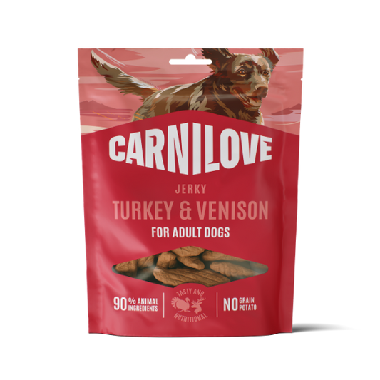 Turkey & Venison Jerky Dog Treat 100g